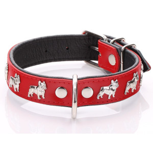 Red French Bulldog Collar