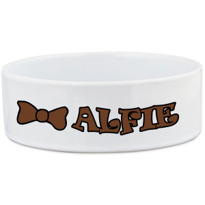 Dog Bowl with Bow Tie