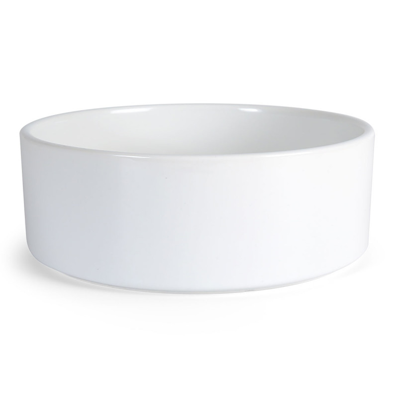 White ceramic best sale pet bowl