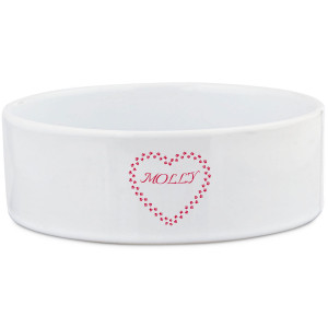Dog Bowl with Heart of Paws