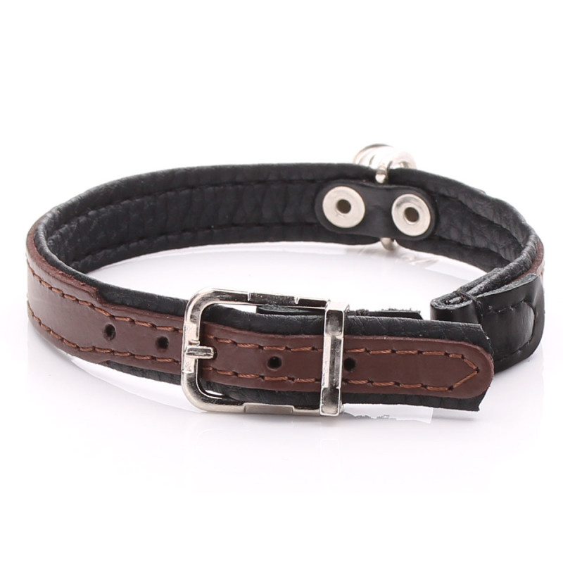 Personalised Brown Leather Cat Collar