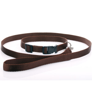 Bruin Nylon Halsband & Lead...