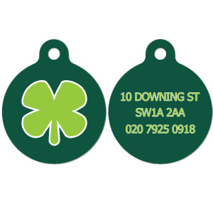 Four Leaf Clover Dog Tag