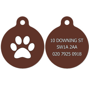 Dog Tag with Paw