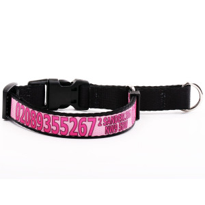 Pink Martingale Collar with...