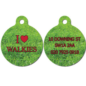 I Love Walkies Dog Tag