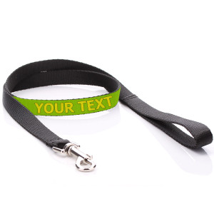 Dog Lead with Green Print