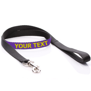 Dog Lead with Purple Print