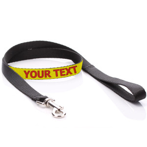 Dog Lead with Yellow Print
