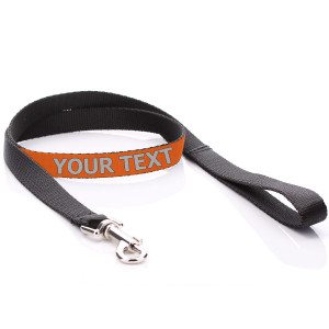 Dog Lead with Orange Print