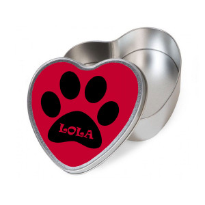 Personalised Red Heart Dog...