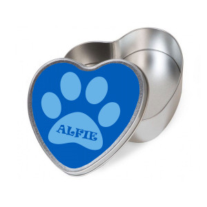 Personalised Blue Heart Dog...