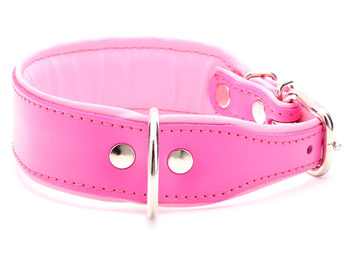 Cute Pink Dog Collar with Baby Pink Lining for Girl Dogs