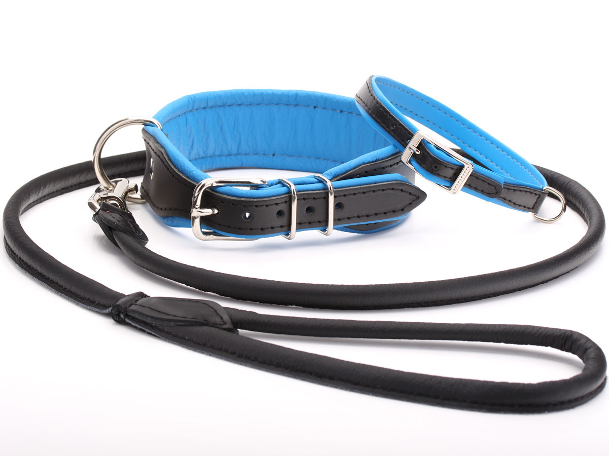 Leather Dog Collar and Lead Set