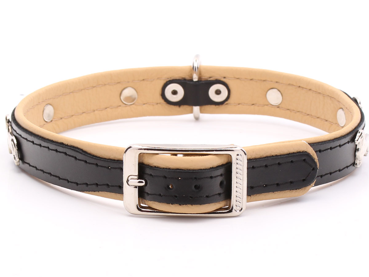Black Leather Sausage Dog Collars