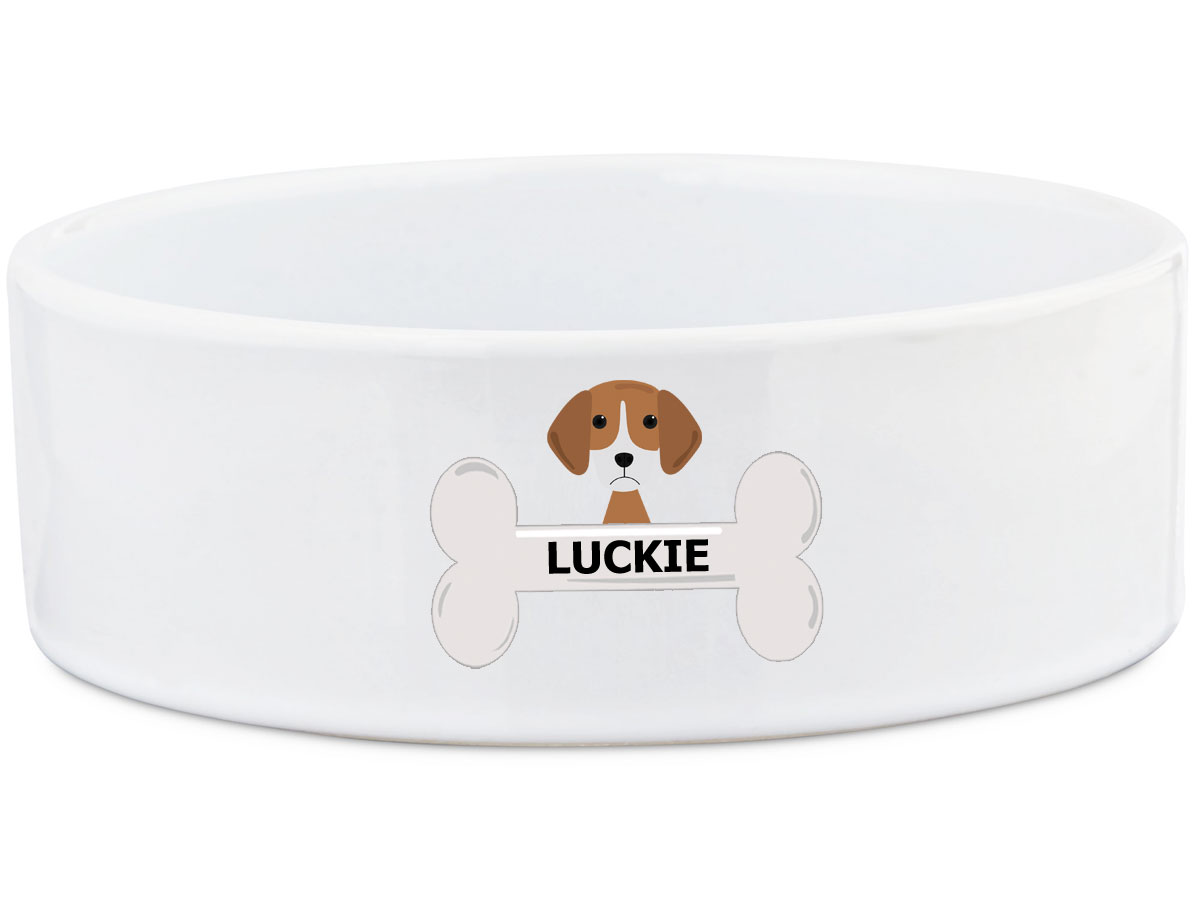 Personalised Beagle Dog Bowl